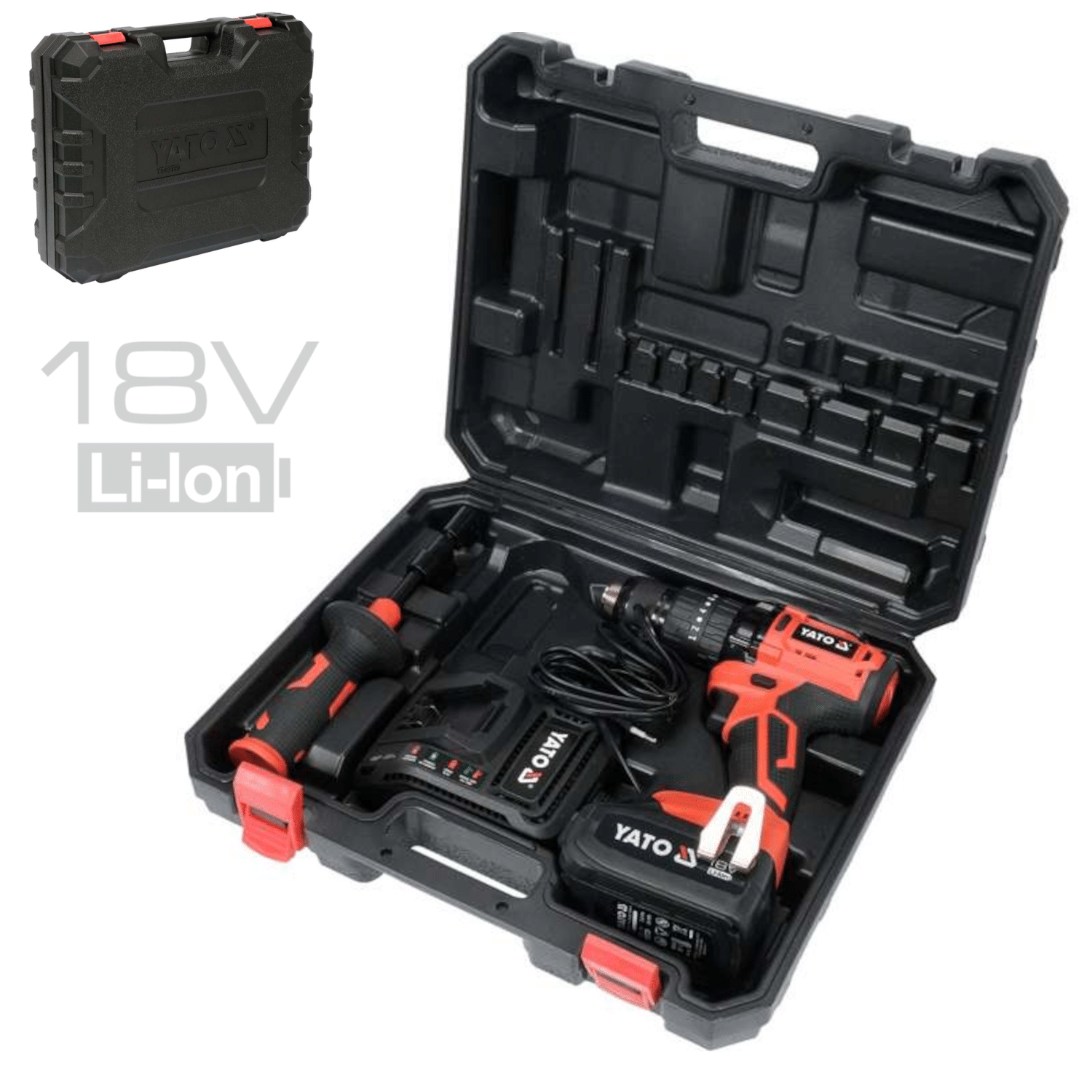 Κρουστικό Δραπανοκατσάβιδο Μπαταρίας Brushless 18V 1x3Ah - Yato YT-82790 - Image 4