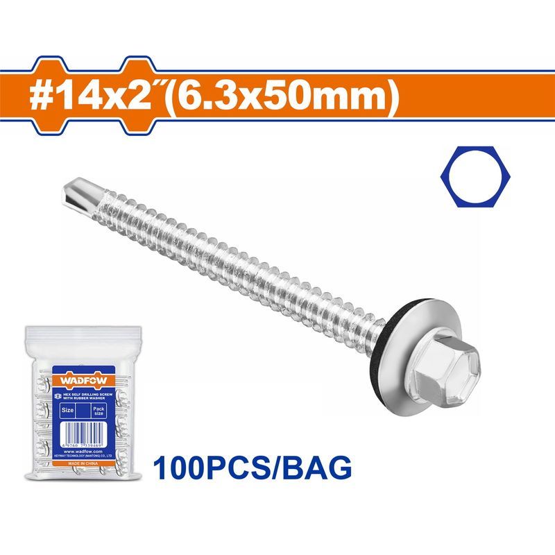 Χρησιμοπωλείο - WADFOW ΛΑΜΑΡΙΝΟΒΙΔΑ ΑΥΤΟΔ/ΤΗ ΕΞΑΓΩΝΗ ΜΕ ΡΟΔΕΛΑ 14 Χ 2" / 6.3 Χ 50mm 100TEM (WXS4915)