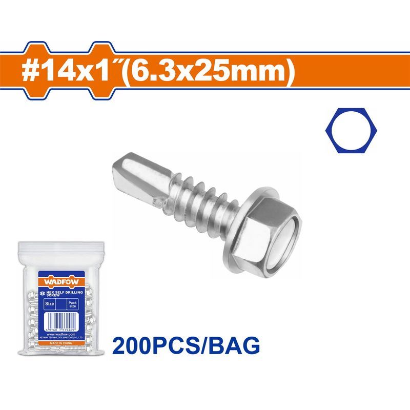 Χρησιμοπωλείο - WADFOW ΛΑΜΑΡΙΝΟΒΙΔΑ ΑΥΤΟΔ/ΤΗ ΕΞΑΓΩΝΗ ΧΩΡΙΣ ΡΟΔΕΛΑ 14 Χ 1" / 6.3 Χ 25mm 200TEM (WXS8912)