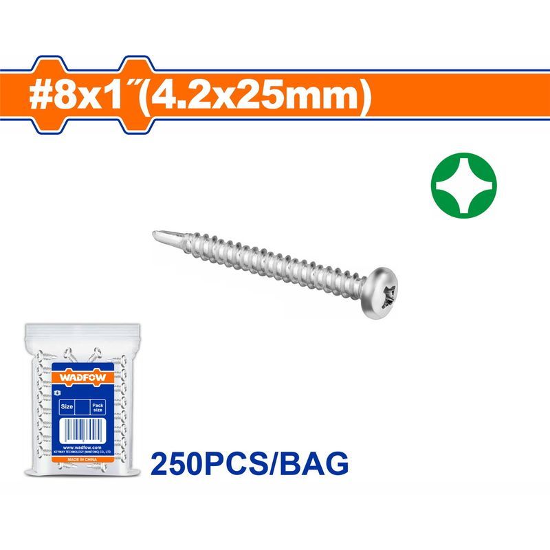 Χρησιμοπωλείο - WADFOW ΛΑΜΑΡΙΝΟΒΙΔΑ ΑΥΤΟΔ/ΤΗ ΨΩΜΑΚΙ 8 Χ 1" / 4.2 Χ 25mm 250TEM (WXSD925)