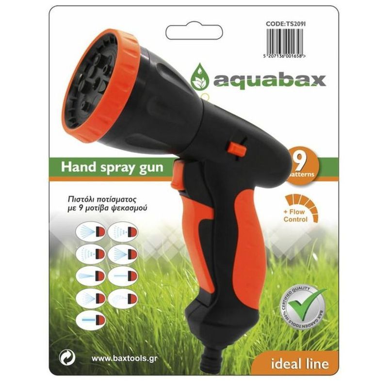 AQUABAX ΠΙΣΤΟΛΙ ΠΟΤΙΣΜΑΤΟΣ ΜΕ 9 ΜΟΤΙΒΑ ΨΕΚΑΣΜΟΥ (TS2091)