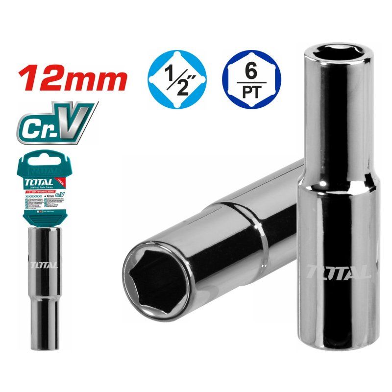 TOTAL ΚΑΡΥΔΑΚΙ ΕΞΑΓΩΝΟ ΜΑΚΡΙ 1/2" 12mm (THTST12123L)